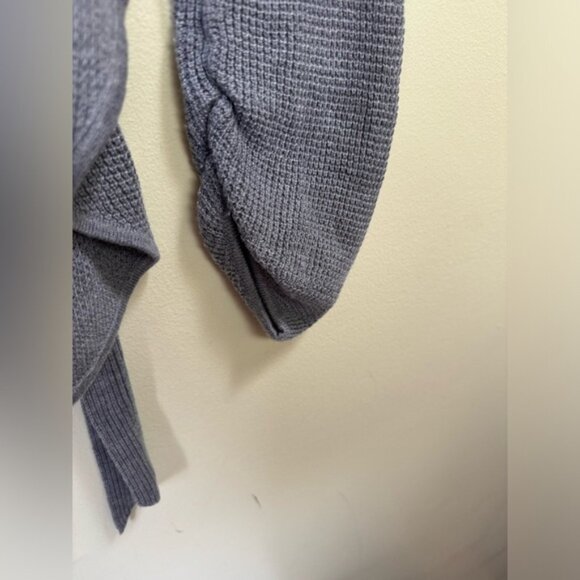Lululemon Cashmere Bamboo Cardigan Sweater Wrap Tie Tencel Belt Open Waffle Knit - Picture 8 of 15